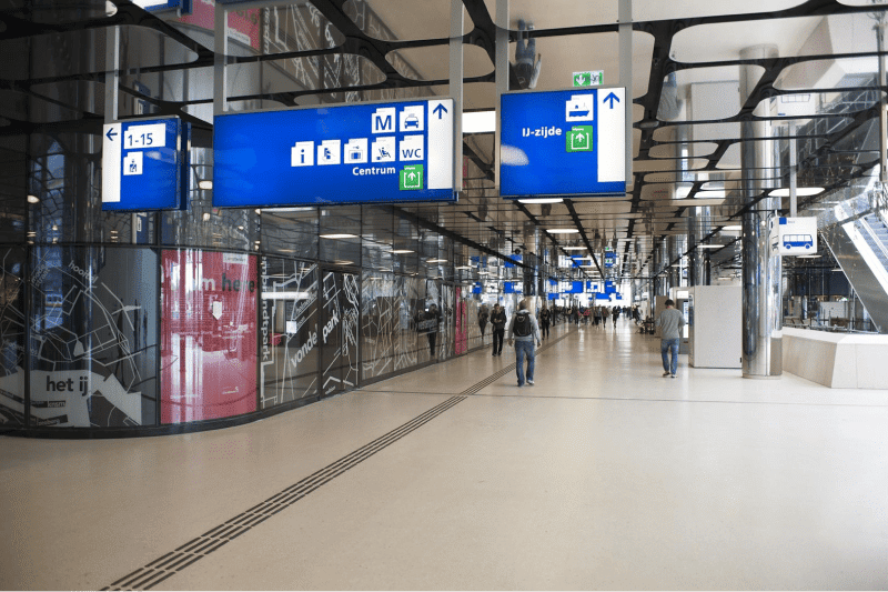 Signage at NS Amsterdam Central Station, The Netherlands