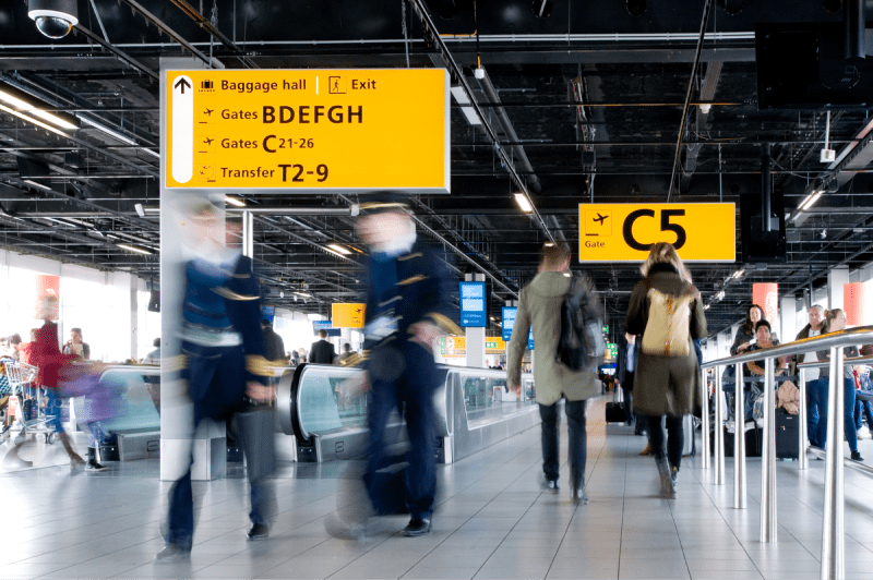 Signage at Schiphol Airport, The Netherlands